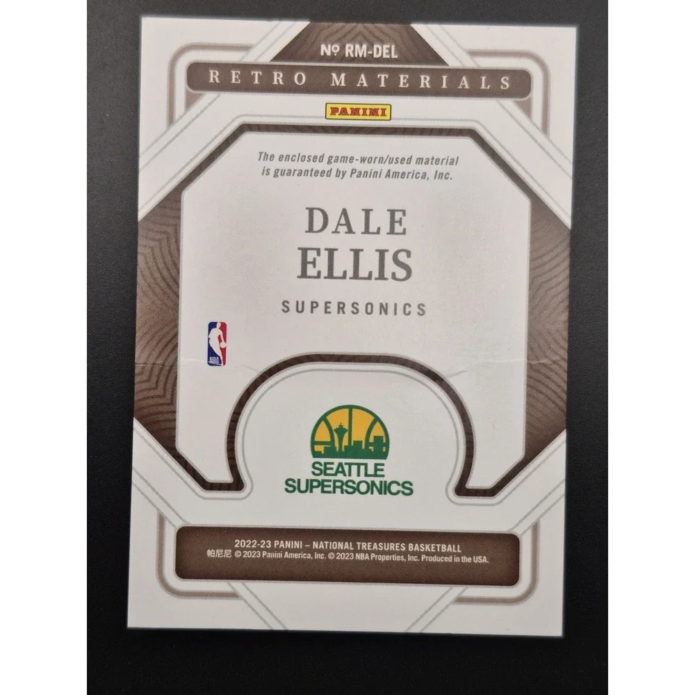 2022 National Treasures Dale Ellis #RM-DEL  Retro‎ Materials /99 Supersonics
